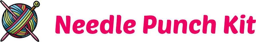 Punch Needle Embroidery Logo - Beginner-friendly needle punch kits with ergonomic tools and patterns.
