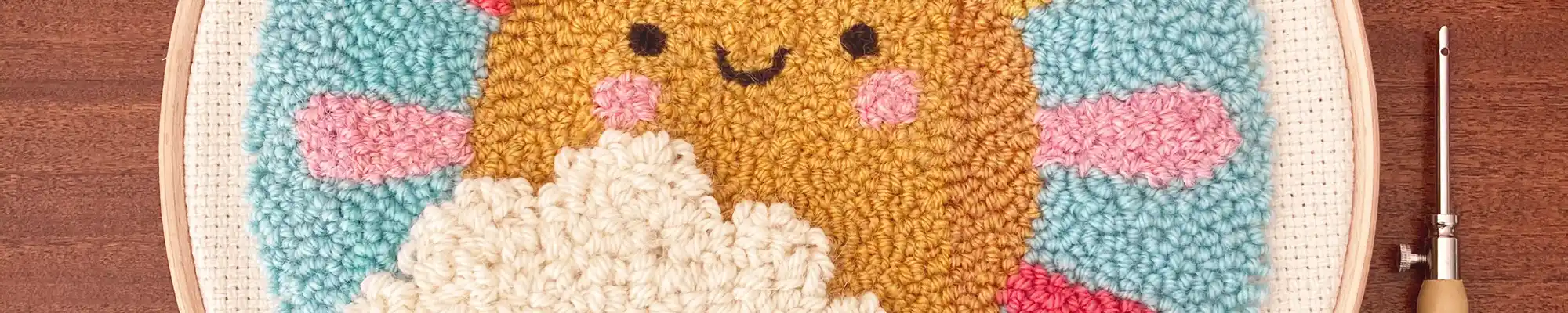 Needle punch kit and punch needle embroidery - Beginner punch needle kits for crafting